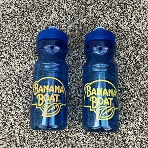 Banana Boat water bottles. Drink bottle. Sports, beach, pool, everyday, travel.
